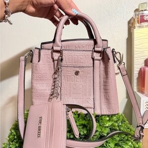 Steve Madden Blush Embossed Mini Bag